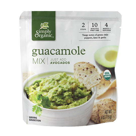 SIMPLY ORGANIC GUACAMOLE MIX SAUCE 4.0 FL. OZ.