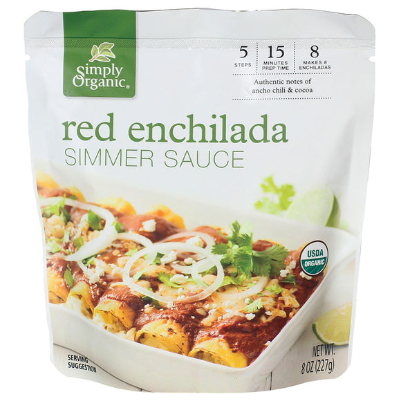 SIMPLY ORGANIC RED ENCHILADA SIMMER SAUCE 8.00 FL. OZ.