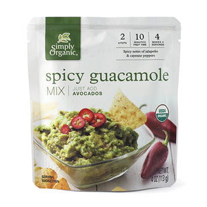 SIMPLY ORGANIC SPICY GUACAMOLE MIX SAUCE 4.0 FL. OZ.