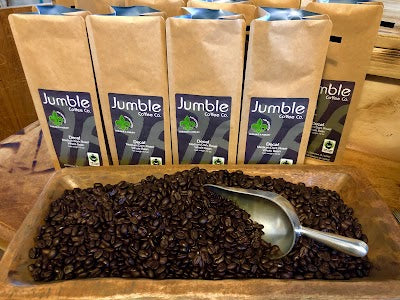 Medium/Dark Roast Decaffeinated Coffee by Jumble Coffee Company lo