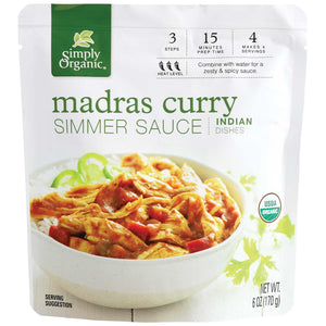Simply Organic Madras Curry Simmer Sauce 6 fl. oz.