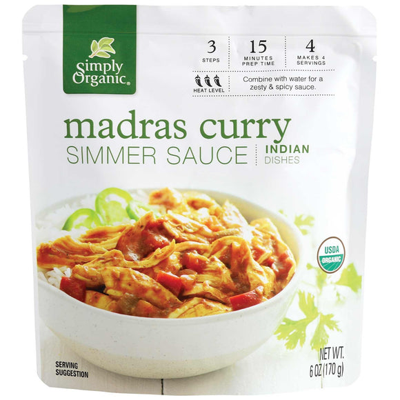 Simply Organic Madras Curry Simmer Sauce 6 fl. oz.